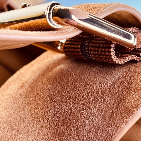 Marc Fisher Palery Suede Platform Sandal Size 9.5 Brown Leather Espadrille - Picture 10 of 15